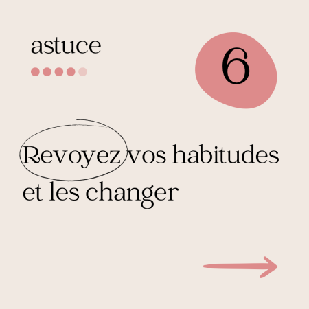 Revoyez vos habitudes et les changer
